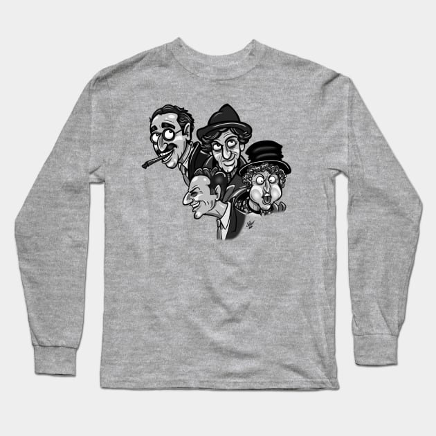 The 4 Marx Brothers Long Sleeve T-Shirt by UzzyWorks